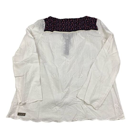 Matilda Jane Eyelet Snow Globe Peasant Tunic Floral Blouse Large - Picture 3 of 6